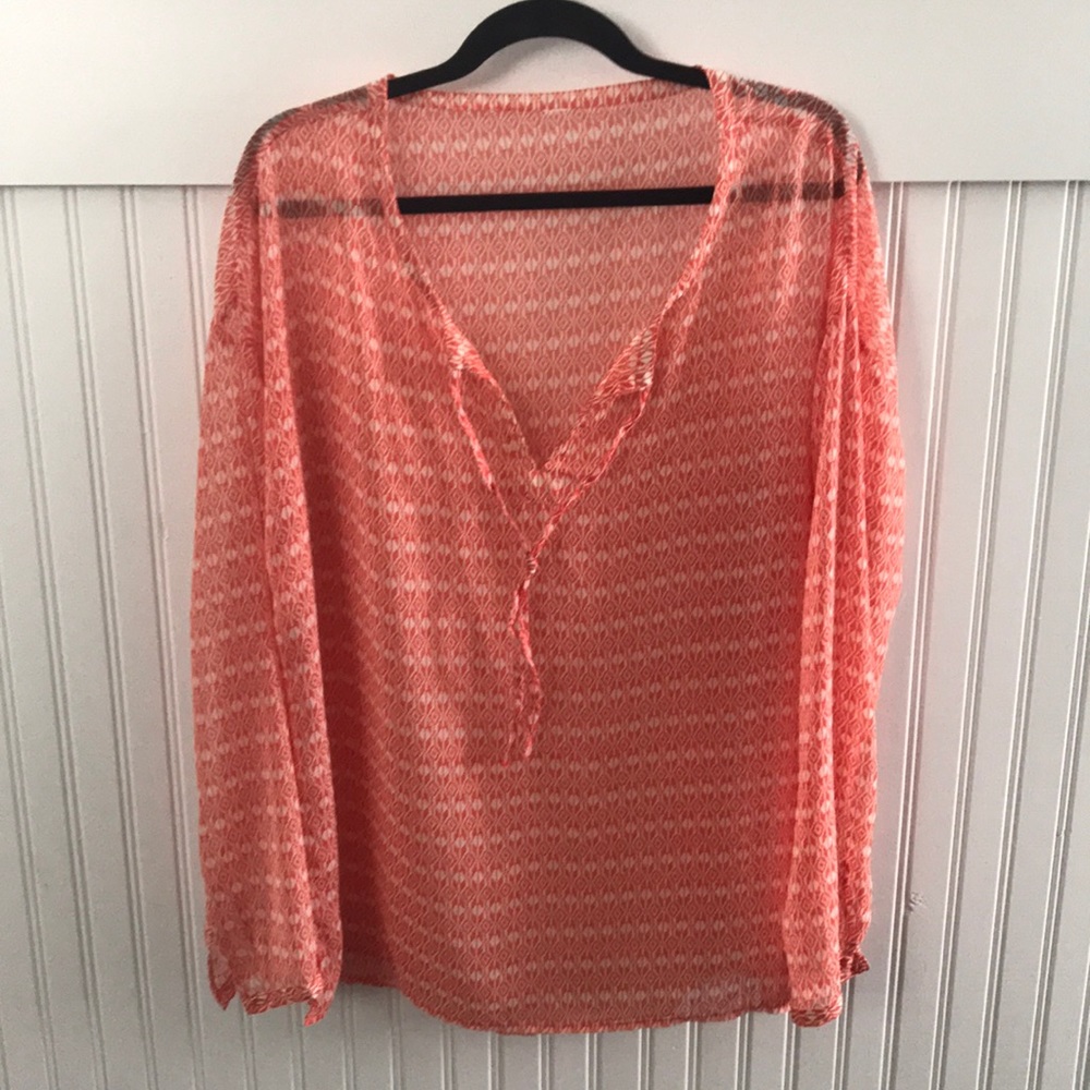 Sheer Quarter Length Blouse